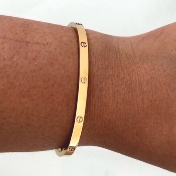 Gold Screw Bracelet Small Model - Picture 1 of 10